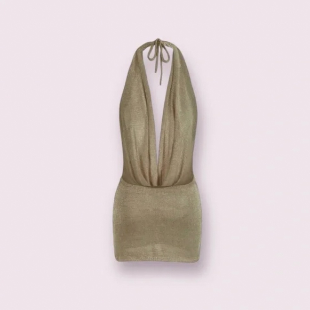Beach Halter Knit Cover Up